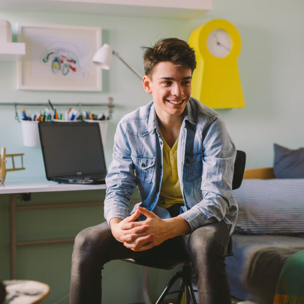 Teenage Boy in home